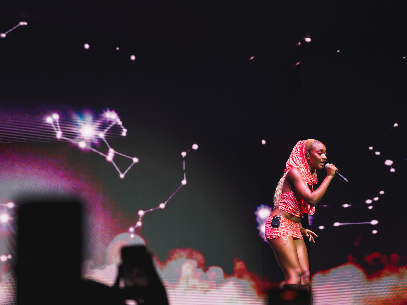 Artist performing on stage